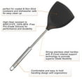 thumbnail image 4 of Kitchen Cooking Silicone Turner Spatula Heat Resistant Scraper Mixing Baking Utensils Black, 4 of 7