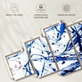 thumbnail image 6 of Elephant Stock Abstract Navy Drip Wall Art - Horizontal Multi Panel Canvas - Living Room Wall Decor - Abstract Multi Panel - Blue And White Decor - 55" x 24", 6 of 8
