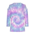 thumbnail image 5 of MEICHEN Tie Dye Long Sleeve Shirts for Women V Neck Pullover Tops Loose Tees Top Summer Fashion Clothing for Women, 5 of 5