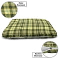 thumbnail image 3 of Olive Green Pet Bed, Quilt Pattern Traditional Scottish Design Checkered Geometrical, Resistant Pad for Dogs and Cats Cushion with Removable Cover, 24" x 39", Dark Green Yellow Brown, by Ambesonne, 3 of 4