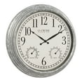 thumbnail image 2 of La Crosse Clock 14 inch Silas Indoor/Outdoor Galvanized Quartz Analog Wall Clock,  433-3236, 2 of 7