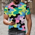 thumbnail image 1 of Ceisia Men's Slim Fit Iridescent Glitter Camouflage Print Crew Neck Short Sleeve Casual T-Shirt Gifts, 1 of 9