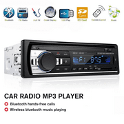 Podofo 1 DIN Car Stereo 12V Bluetooth FM Radio In-Dash Single Din Car Audio Player Digital Audio Music Car MP3 Player USB/SD/AUX-IN