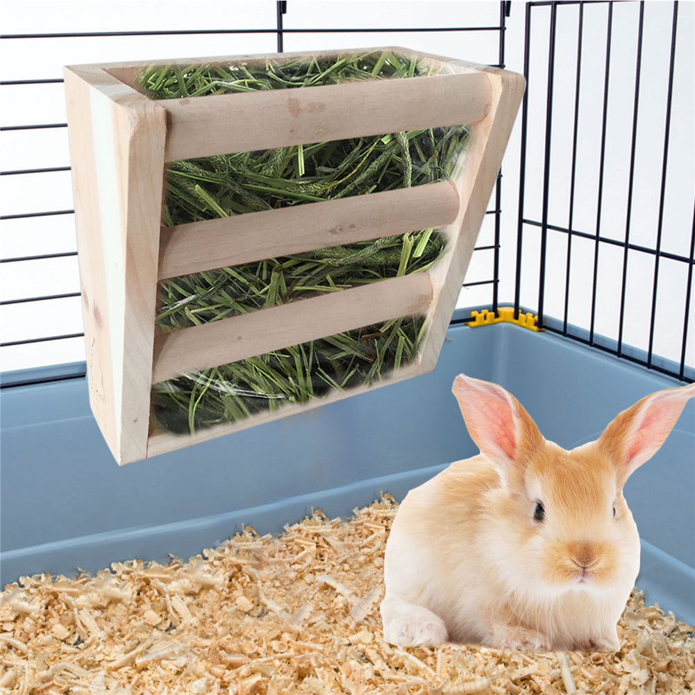 for Guinea Pigs Manger Rack Wall-Mounted Random Color Rabbit LNIMIKIY Small Pet Rabbit Grass Feeder Shelf Pet Rabbit Mess-Free Alfalfa Dispenser
