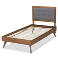 thumbnail image 3 of Baxton Studio Alida Dark Grey and Brown Finished Wood Twin Size Platform Bed, 3 of 9