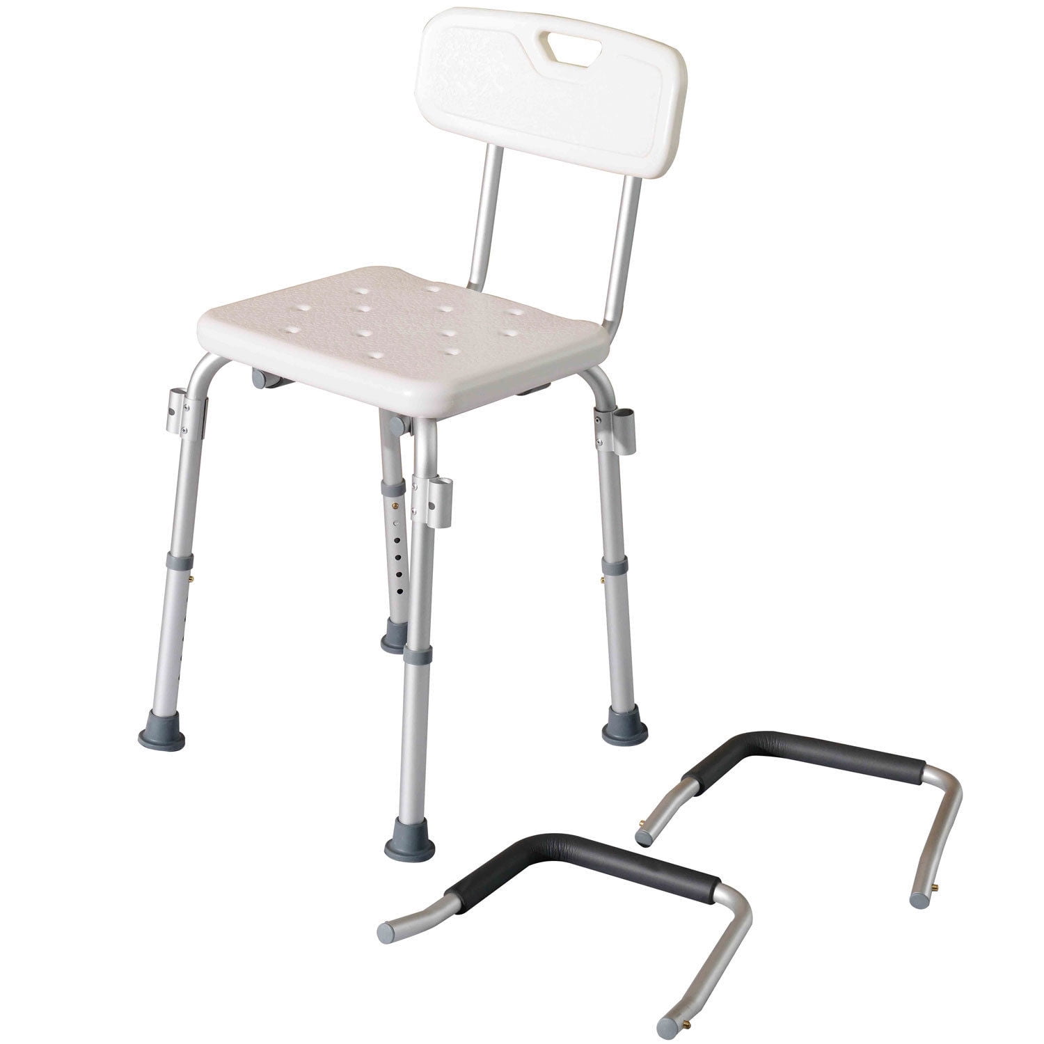 Adjustable Shower Chair w/ Arms and Backrest - Walmart.com - Walmart.com