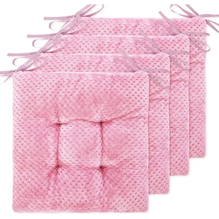 Lot de 4 coussins de siège pour chaises de salle à manger, 40 x 40 cm