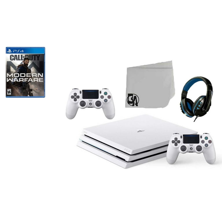 ristet brød suspendere universitetsområde Sony PlayStation 4 Pro Glacier 1TB Gaming Consol White 2 Controller  Included with Call of Duty Modern Warfare BOLT AXTION Bundle Used -  Walmart.com