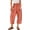 #02Watermelon Red, variant on Women's Baggy Wide Leg Palazzo Capri Pants Green S