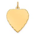 thumbnail image 4 of 14k Yellow Gold Solid Etched .027 Gauge Engravable Heart Disc Charm Pendant, 4 of 7
