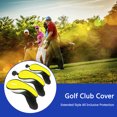 thumbnail image 1 of Juego de 3 fundas negras para cabeza de palo de golf que se adaptan a palos de golf de gran tamaño, utilitarios y de calle., 1 of 6