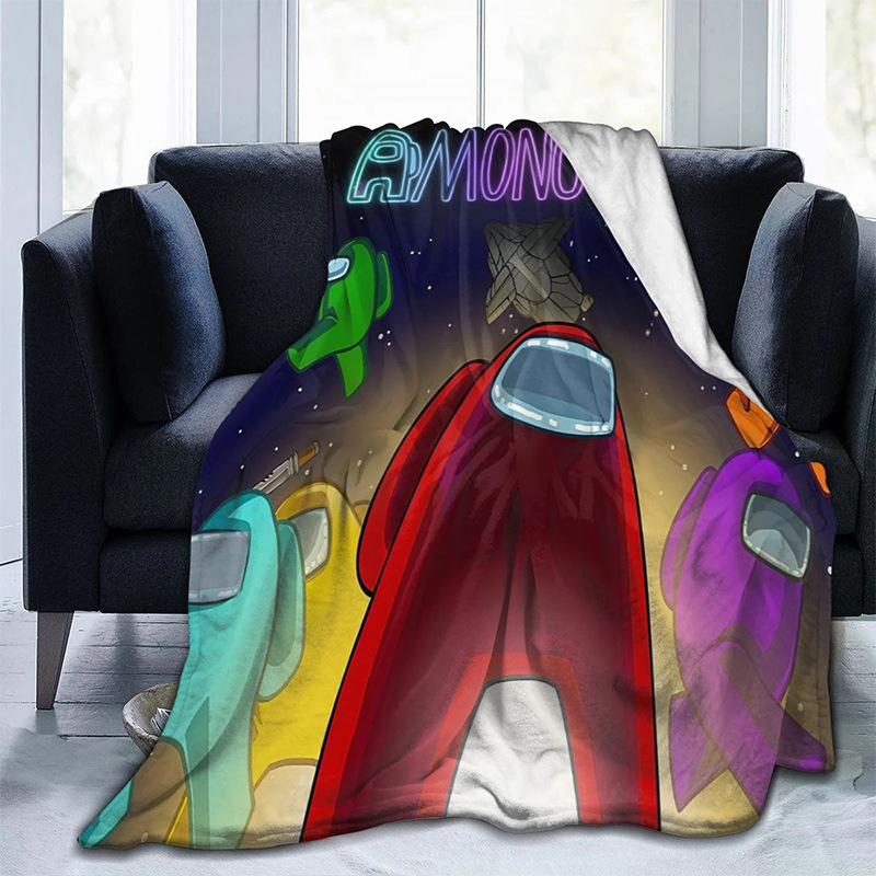 among us blanket cartoon flannel warm blanket