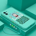 thumbnail image 2 of Funda de silicona con dibujos animados para iPhone, carcasa con correa de mano, para modelos 14, 13, 12, 11 Pro Max, Mini, X, XR, XS MAX, SE20, 8, 7 Plus, 6, 6S Plus Fivean unisex, 2 of 2