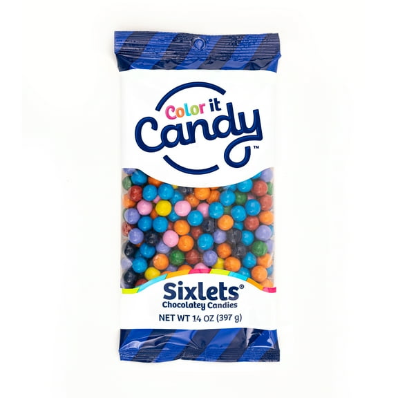 Color It Candy Tie Dye Mix Decorative Candy Buffet Sixlets, 14 oz