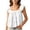 White, variant on Women's Square Neck Ruffle Sleeve Babydoll Blouses Summer Casual Peplum Tank Top Cute Tops Summer Smoked Pleated Cotton T-Shirts Casual Loose Fit Flowy Blouse