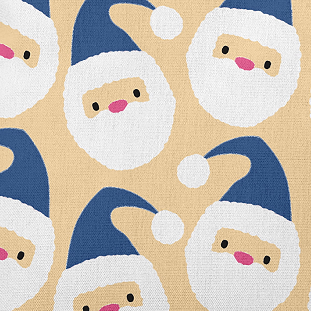 16" x 16" Simply Daisy Dancing Santas Polyester Accent Pillow, Dark Cobalt Qty 1