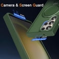 thumbnail image 6 of Case for Samsung Galaxy S23 Ultra with Magnetic Invisible Stand Compatible with MagSafe Lightweight and Translucent Matte Back Shockproof Protective Case Men Women Green, 6 of 14