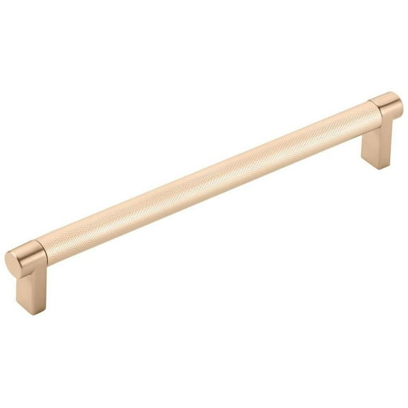 Emtek 84056.Rec.Kn Knurled 8" Center To Center Bar Cabinet Pull - Satin Copper / Satin