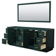 thumbnail image 2 of Wyndham Collection Miranda 84" No Sink Wood Double Bathroom Vanity in Green/Gold, 2 of 5