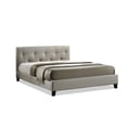 thumbnail image 2 of Skyline Decor Light Beige Linen Modern Bed with Upholstered Headboard - Queen Size, 2 of 2