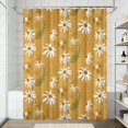thumbnail image 2 of 72x72 Inch Fabric Shower Curtain Waterproof Polyester, Daisy Floral Print, 2 of 6