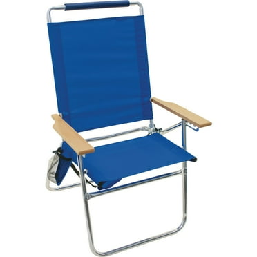 Rio Brands Adults Adjustable Beach Chair with Carry Strap, Aluminum