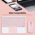 thumbnail image 2 of Amdohai Bluetooth Keyboard Mouse Combo Bluetooth3.0 Wireless Rechargeable Keyboard Ergonomic Mouse Set Slim Design Support Android iOS Windows Black, 2 of 7