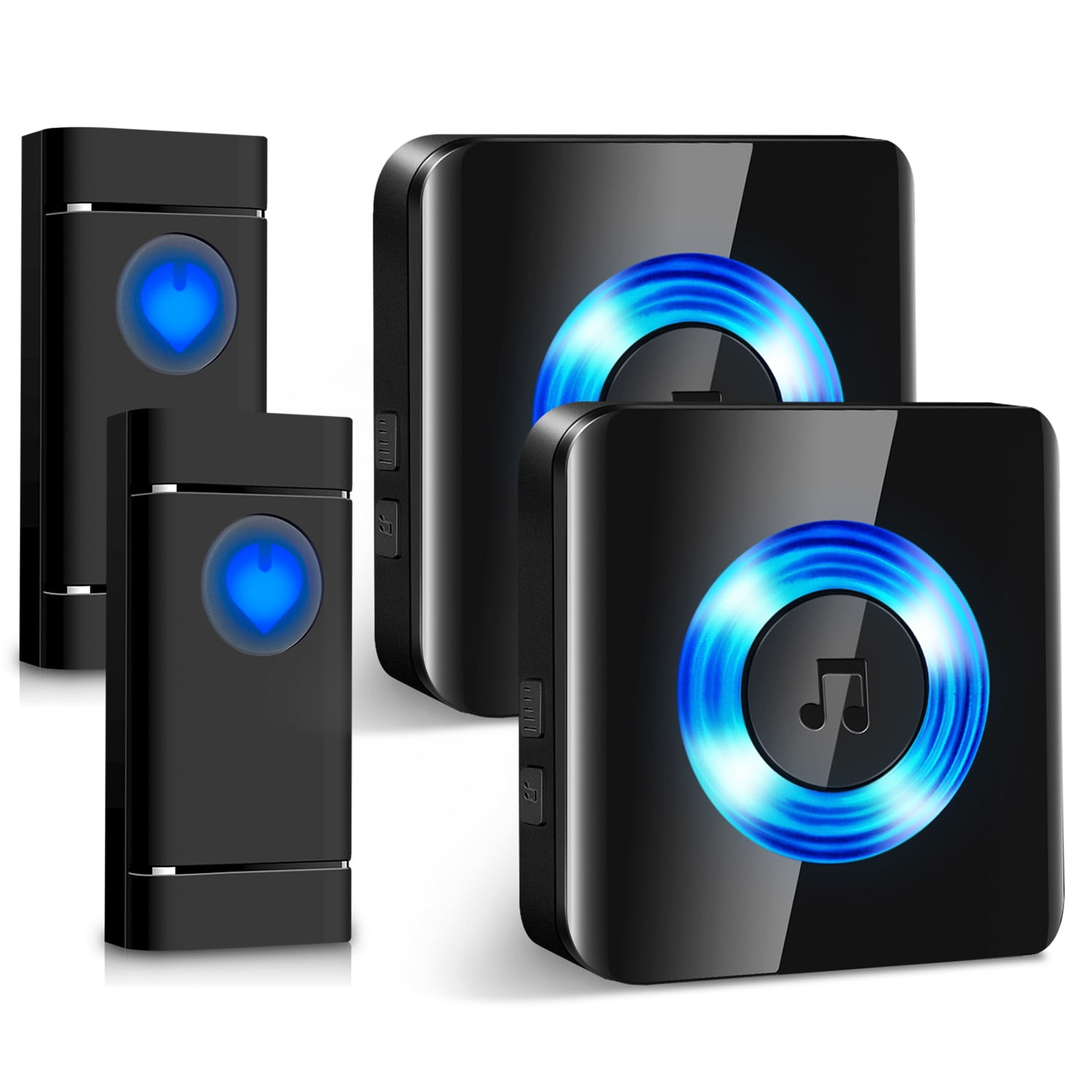 Forrinx Wireless Doorbell, Doorbell Chime Operating at 1000 feet for Home Security, 2 Transmitter, 2 Receivers