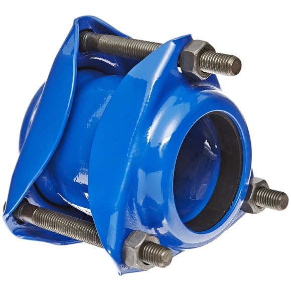 Smith-Blair Ductile Iron Pipe Coupling, Carbon Steel Bolt, 3 Bolts, 5" Length, 3" Pipe Size