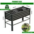 thumbnail image 2 of Raised Garden Bed with Legs, 48×24×32in Large Metal Elevated Raised Planter Box,600lb Capacity with Drainage Holes for Vegetables Lawn Green Flowers, Fruits, Terrace, 2 of 7