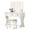 White, variant on Bowery Hill Furniture Wood Vanity Set with Stool and Mirror in Black