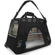 New Paws & Pals PTCR01-LG-BK Soft Sided Pet Carrier, Black, Large, Each