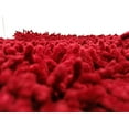 thumbnail image 4 of DaDa Bedding Burgundy Red Shaggy Soft Chenille Noodle Carpet Rug Bath Mat, 4 of 5