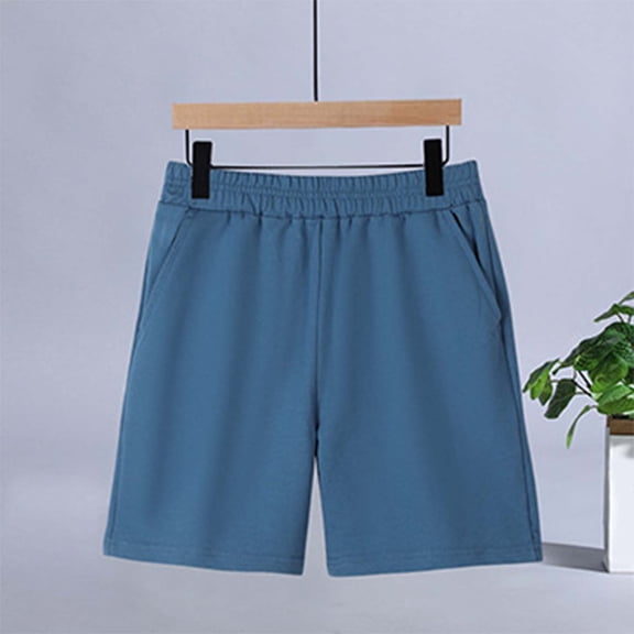 Girls Volleyball Shorts Comfortable Blue Shorts Elastic Waist Summer Clothes for Girls 5-6 Years