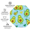 thumbnail image 4 of Disketp Cartoon Avocado Funny Coasters,4 Pcs Leather Coasters With Holder, Perfect Housewarming Hostess Gifts,Protect Furniture From Water Marks Scratch, 4 of 9