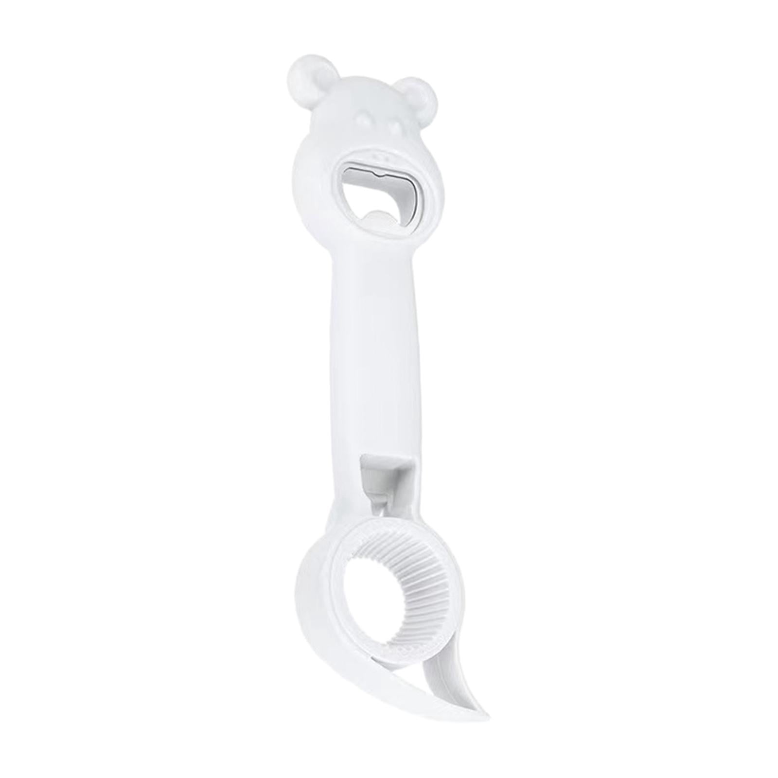Tongina 2xMultifunctional Bottle Opener Can Opener Comfortable Grip, Save Labors, Protect Nail, Lids Remover, Jar Opener for Restaurants, Camping, Household , white, 4 Pcs