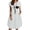 White A, variant on Fesfesfes Spring Dresses for Women Loose Round Neck Tunic Dress Casual Knee Length Linen Mini Dress Heart Printed Mom Dress with Pocket