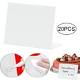 thumbnail image 6 of CarpNettore 20 Pieces Acrylic Mini Chalkboard Signs L Shaped Food Display Tags Elegant Place White, 6 of 9