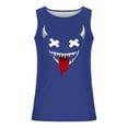 thumbnail image 4 of Camiseta sin mangas de cuello redondo para hombre, con estampado de Halloween, cuello redondo, estilo informal, deportiva, para hombre, 4 of 5