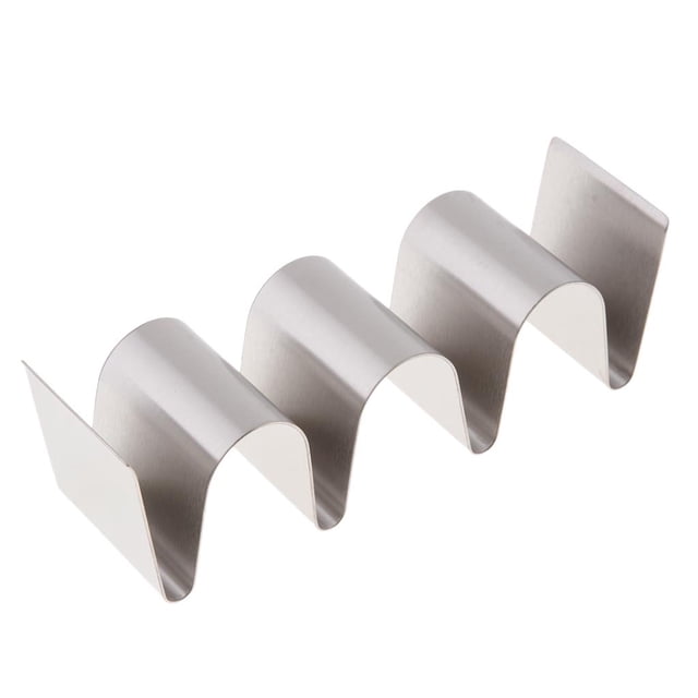 Soporte para Tacos de Acero Inoxidable Soporte Estilo Bandeja para Camión de Tacos Sostiene hasta 3 Tacos Cada Horno Es Seguro para Hornear Forma de s Macarena Soporte de metal para taco