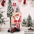 thumbnail image 1 of Saco navideño de Papá Noel para niños, bolsa de almacenamiento de dulces, decoración navideña, medias de lino, regalos de Navidad, 2023, 1 of 4