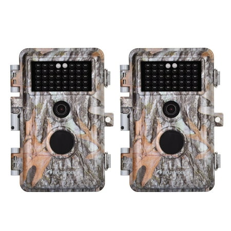 [2019 Upgraded]2-Pack Game Trail & Deer Hunting Cameras 16MP 1080P No Glow Wildlife Cams with Night Vision Motion Activated Waterproof & Password Protected Photo & Video Model Time Lapse & Time