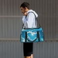 thumbnail image 7 of Honeii Heart Shaped Cloud Print Gym Bag,Carry on Weekender Overnight Bag, Travel Duffel Bags, Personal Item Travel Bag,Tote Bag,Workout Dance Bag, 7 of 7
