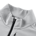 thumbnail image 4 of Quarter Zip Pullover Men Running Shirt Long Sleeve Moisture Wicking Quick Dry Athletic Workout Shirts with Zipper Pocket Big and Tall Size 4XL Gray, 4 of 9