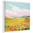 thumbnail image 4 of Kate and Laurel Colorful Meadow Landscape Framed Canvas Wall Art by The Creative Bunch Studio 22 x 22 Sylvie White, Whimsical, Landscapes, Nature, Flowers Art for Wall Decor, Living Room, Bedroom, 4 of 8
