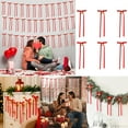 thumbnail image 1 of Adorno colgante de campanas rojas con lazo festivo | Decoración para árbol de Navidad y hogar | Tela y hierro | 20 x 6 cm, 1 of 5