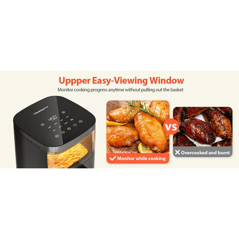 Air Fryer 5 Qt Fast And Convenient Meals, Up To 450°F, Quiet Operation, 85%  Less Oil, 10 Customizable Functions In 1, Compact, Dishwasher Safe, Grey f