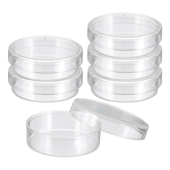 Uxcell 35mm Plastic Petri Dishes with Lids, 6 Pack Petri Plates Tissue Culture Plate for Lab Science Experiment, Clear