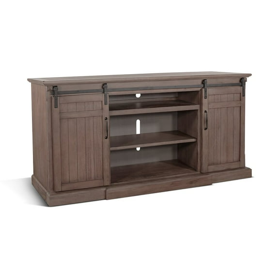 Sunny Designs Doe Valley 78" TV Console with Barn Doors