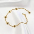thumbnail image 6 of K-KED Simple Heart-shaped Gold Alloy Women Fashion Delicate Jewelry Bracelet Bangle Chain-_, 6 of 7